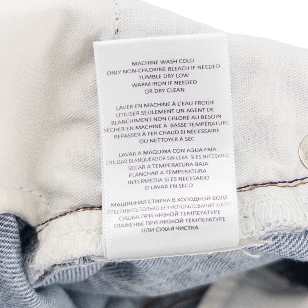 NEW Re/Done‎ Women's 26 Loose Long Short Light Blue Destroyed Ripped Tide Shorts - Picture 8 of 12